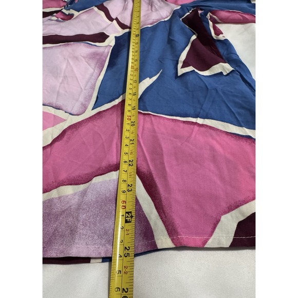 Perch Women's Shirt Top 1X Colorful Abstract Artsy Festival - Picture 7 of 10